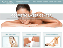 Tablet Screenshot of cosmeticlasercenterwf.com